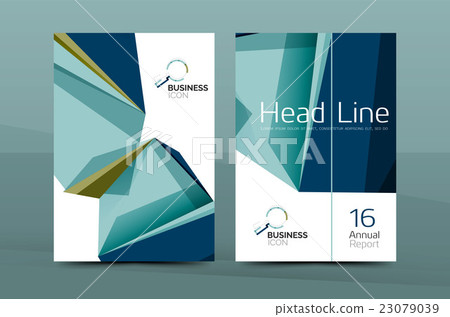 Geometric shapes design a4 cover 23079039