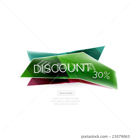 Vector geometric shape ad promo banner Vector geometric shape ad promo banner 23079063