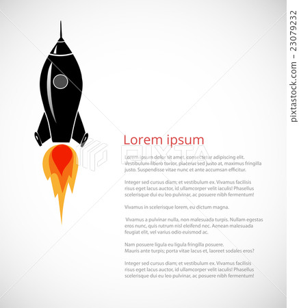 Illustration of space rocket launch Illustration of space rocket launch 23079232