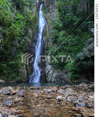 Tropical rainforest waterfall 23079331