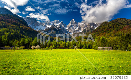Slovenian Julian Alps and Spik(Spike) mountain Slovenian Julian Alps and Spik(Spike) mountain 23079385