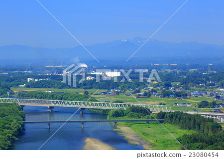 Kitakami city area of fresh green 23080454