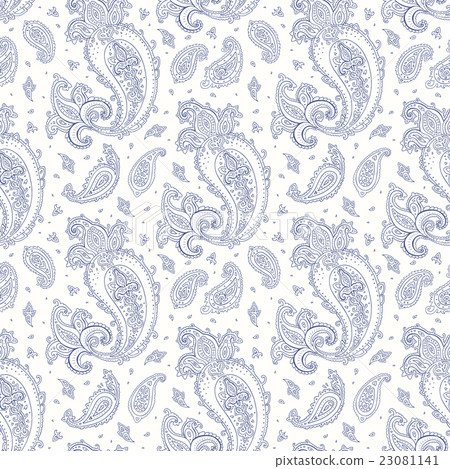 Paisley Hand drawn seamless pattern. 23081141