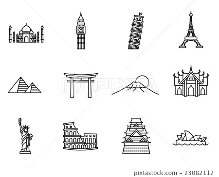Landmark Vector Line Icon Set Landmark Vector Line Icon Set 23082112