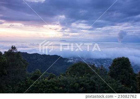 Sunrise above cloud from Penang Hill, George Town 23082762