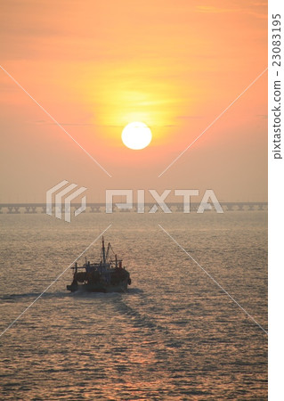 Sunrise and sunset in George Town, Penang Malaysia 23083195