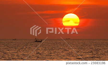 Sunrise and sunset in George Town, Penang Malaysia 23083196