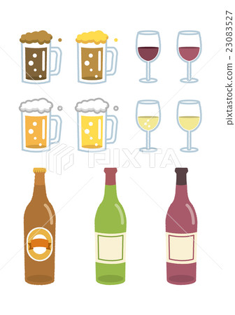 各種啤酒和葡萄酒 23083527