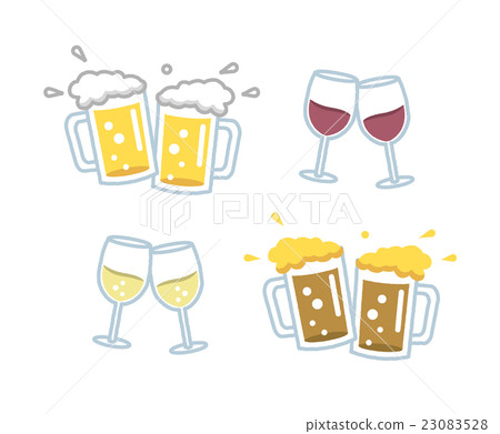 各種啤酒和葡萄酒吐司 23083528