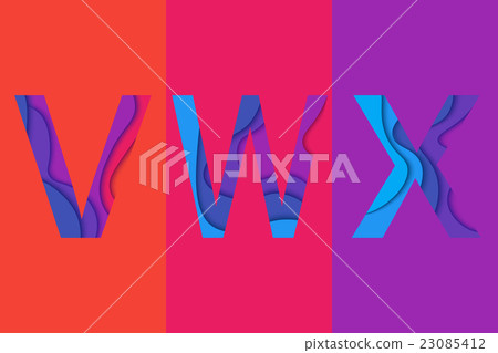 Letter VWX template 23085412
