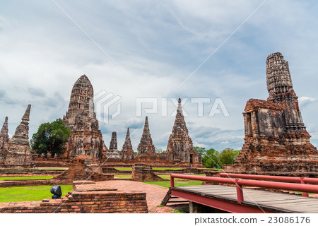 Landscape Ayutthaya Historical Park in Thailand 23086176
