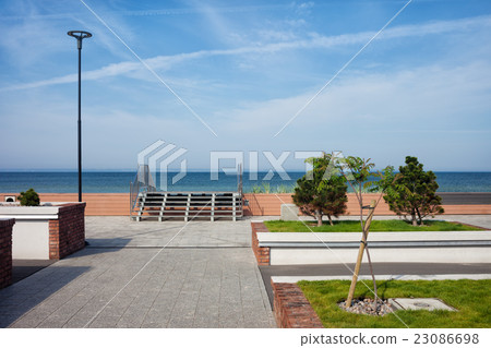 Baltic Sea Promenade in Town of Hel 23086698