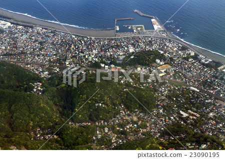Aerial view of Oiso town in Kanagawa prefecture 23090195