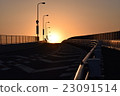 Sunset desired from the Senbonmatsu Bridge (glasses bridge) 23091514
