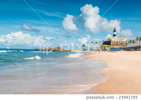 View of Barra Beach in Salvador de bahia Brazil View of Barra Beach in Salvador de bahia Brazil 23091785