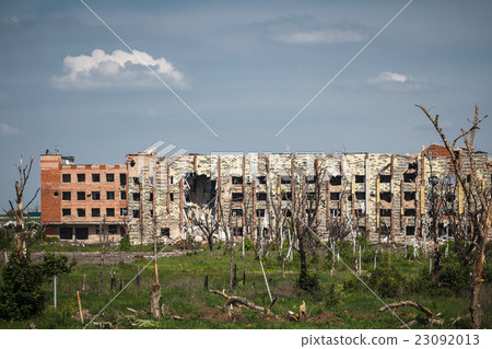 View of donetsk airport ruins 23092013