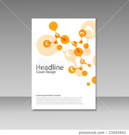 Abstract molecules brochure design. Vector cover 23092641