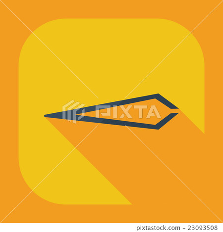 Flat modern design with shadow icons tweezers 23093508