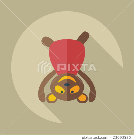 Flat modern design with shadow icons panda athlete - Stock Illustration ...