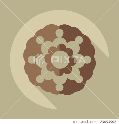 Flat modern design with shadow icon flower - Stock Illustration ...