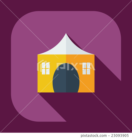 Flat modern design with shadow icons country house 23093905