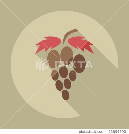 Flat modern design with shadow icons grapes Flat modern design with shadow icons grapes 23094390