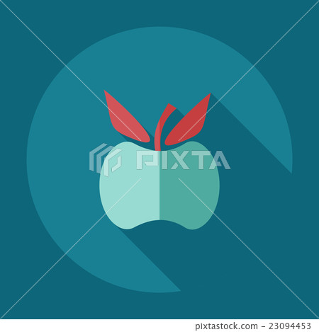 Flat modern design with shadow icons apple - Stock Illustration ...