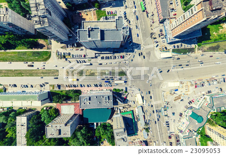 Aerial city view. Urban landscape. Copter shot Aerial city view. Urban landscape. Copter shot 23095053