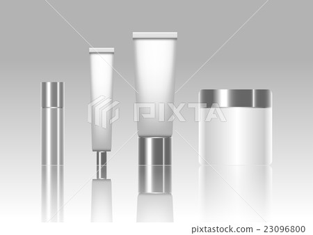 Blank cosmetic tubes isolated on background Blank cosmetic tubes isolated on background 23096800