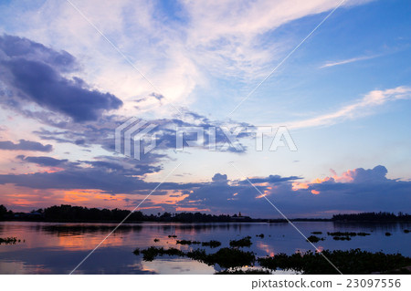 colorful sunset abstract for background 23097556