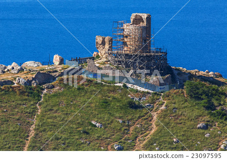 Genoese fortress Cembalo built beginning in 1357. 23097595