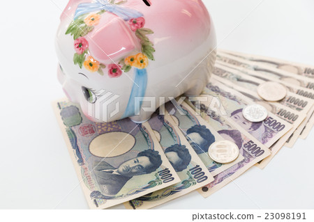 Piggy bank and money 23098191
