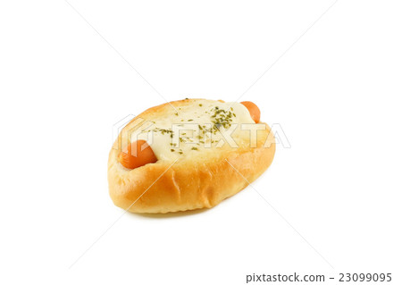 Sausage Mayonnaise Bread Isolated 23099095