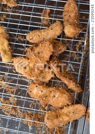 Food,Thai food, Fried bananas on tray. 23099248