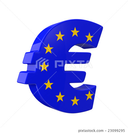 Euro symbol of the European Union flag pattern 23099295