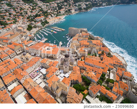aerial view of Dubrovnik, Croatia. 23099680