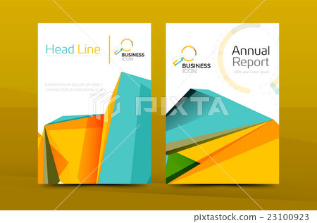 Geometric a4 front page, business annual report 23100923