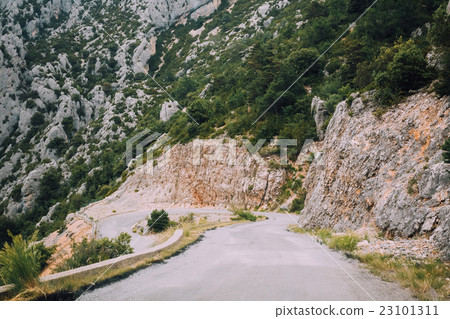 Mountain Road In Verdon Gorge In France. 23101311