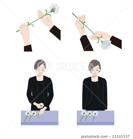 奉獻花卉插圖女人 23101537