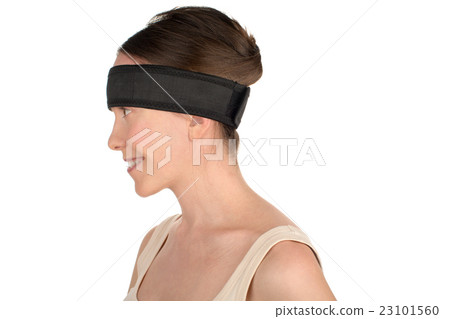 Woman in headband silhouette Woman in headband silhouette 23101560