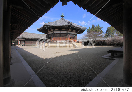 Horyuji Eastern Gallery Buddhist temple and corridor Horyuji Eastern Gallery Buddhist temple and corridor 23101687