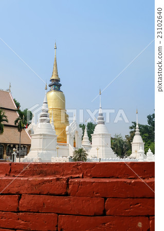 golden pagoda in wat suan dok temple 23102640