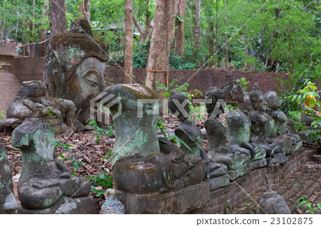 buddha statue in wat umong, chiang mai 23102875