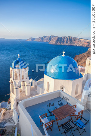 Oia village on Santorini island in Greece Oia village on Santorini island in Greece 23103007
