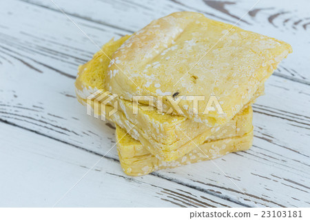 moldy bread on white table wood moldy bread on white table wood 23103181