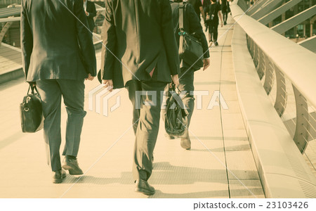 Blurred background of crowd of people, London 23103426