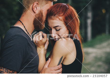 beautiful couple on the background of forest 23104057