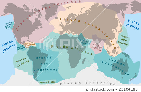 Tectonic Plates ITALIAN LABELING Tectonic Plates ITALIAN LABELING 23104183
