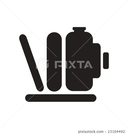 flat icon in black and white style retro camera flat icon in black and white style retro camera 23104492