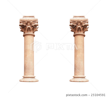 two columns in classical architectural style 23104591